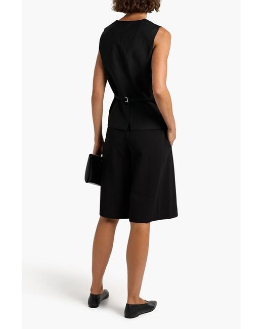 Tibi Black Crepe Vest