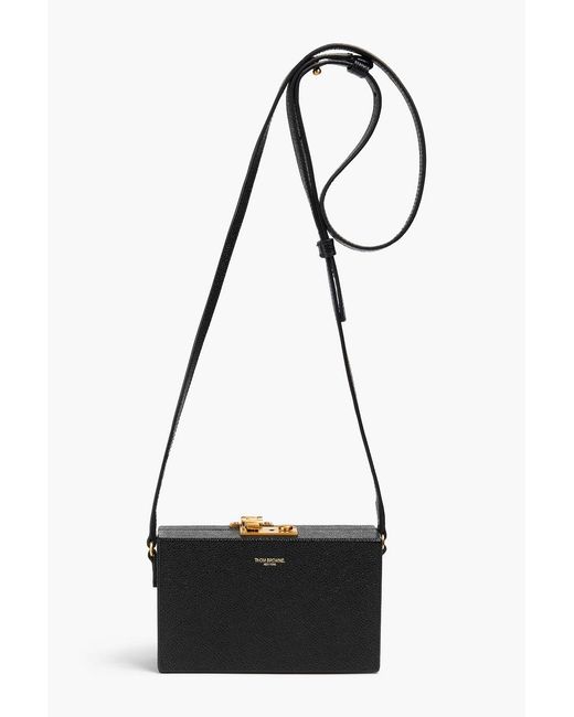 Thom Browne Black Textured-Leather Cross-Body Bag
