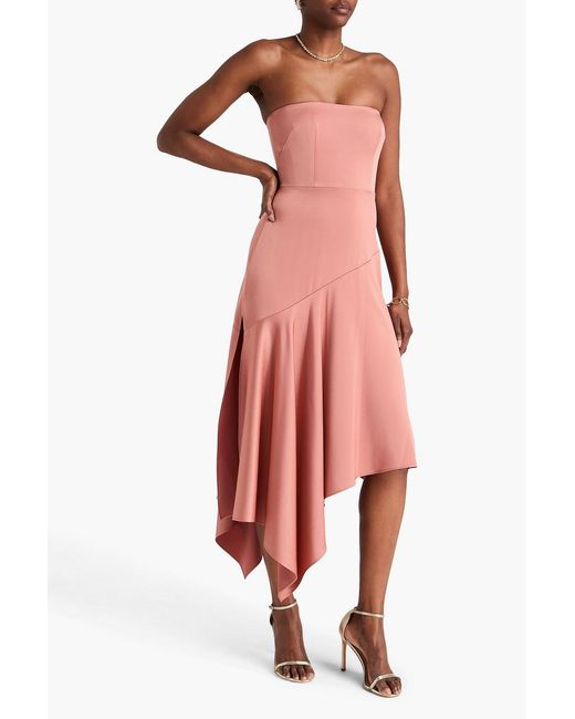 Alex Perry Pink Strapless Cady Dress