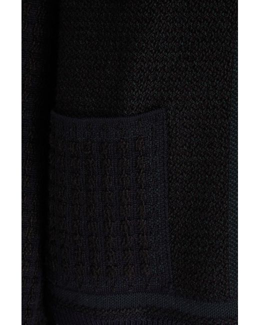 Ferragamo Black Jacquard-knit Cardigan