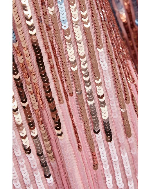 Raishma Pink Sequined Tulle Dress