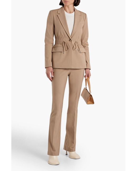 10 Crosby Derek Lam Natural Curtis Lace-up Cotton-blend Bootcut Pants
