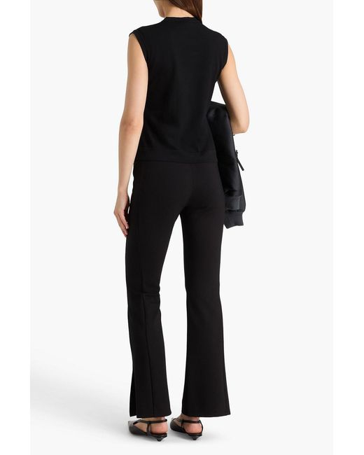 Theory Black Jersey Bootcut Pants