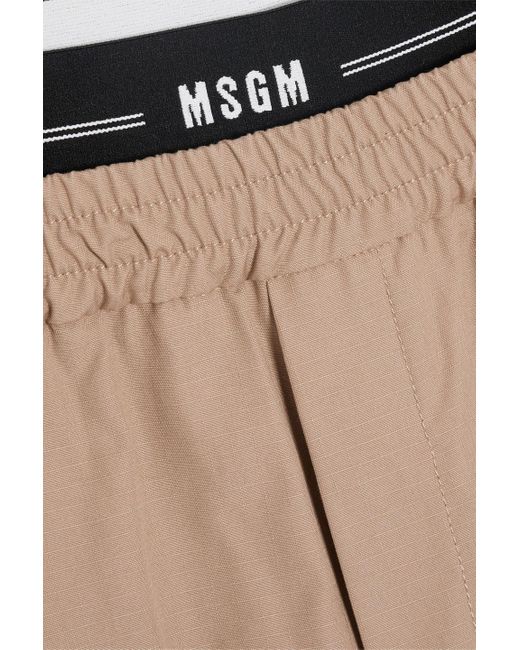 MSGM Natural Cotton-ripstop Pants for men