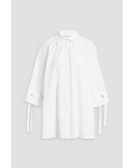 Max Mara White Gigi Cotton-poplin Shirt
