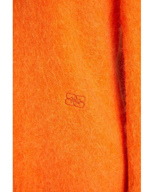 Ganni Orange Pullover aus einer alpakamischung
