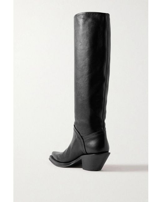 Gabriela Hearst Black Camero Leather Knee Boots