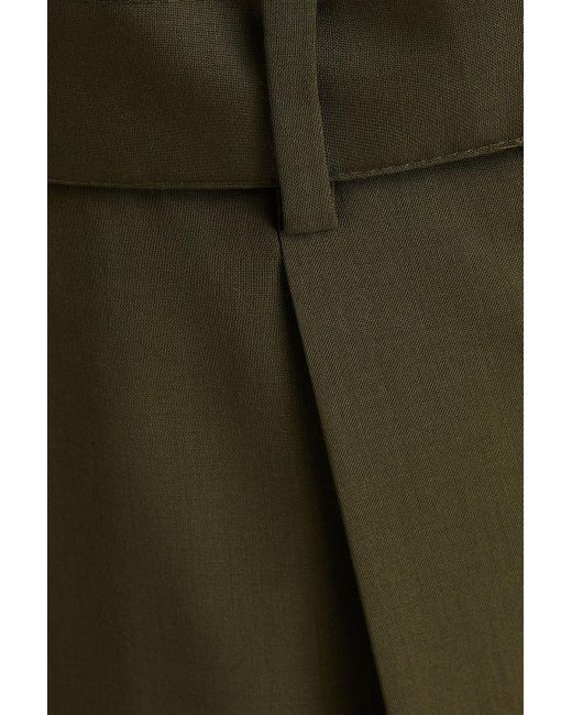 Officine Generale Green Hugo Tapered Wool Pants for men