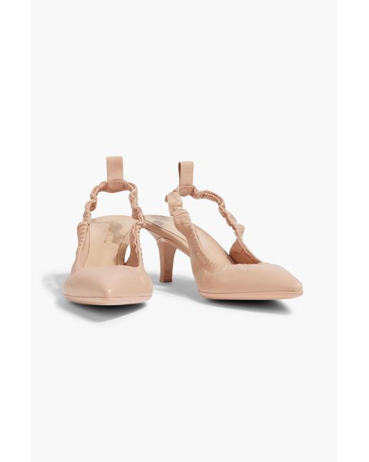 Gianvito Rossi Pink Alina Leather Slingback Pumps