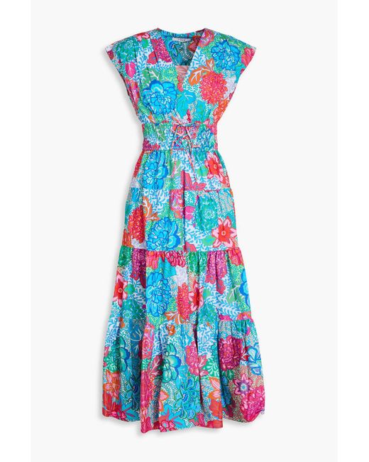 Printed Stretch Cotton Poplin Dress