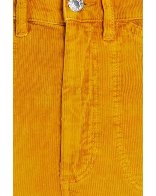 Re/done Yellow 70s pocket loose schlaghose aus baumwollcord