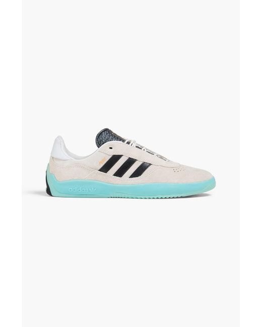 Adidas Originals Blue Puig Perforated Suede Sneakers for men