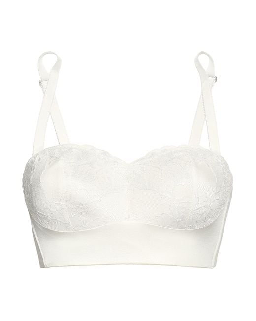Wolford Lace And Satin Balconette Bra White - Lyst