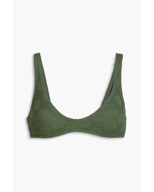 Zimmermann Green Polka-dot Bikini Top