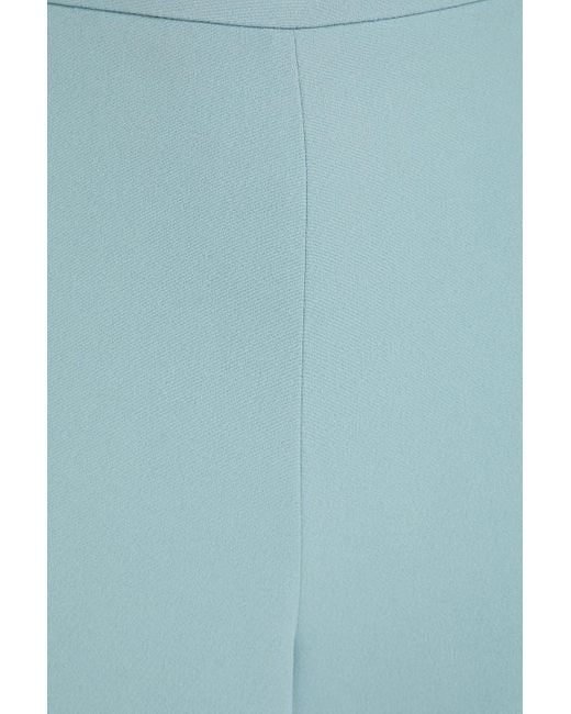 Emporio Armani Blue Hose mit weitem bein aus crêpe