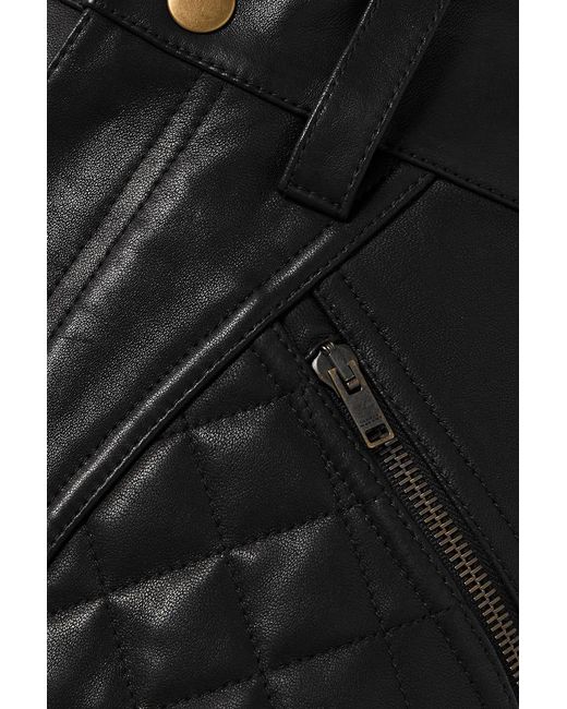 Isabel Marant Black Candice Quilted Leather Shorts
