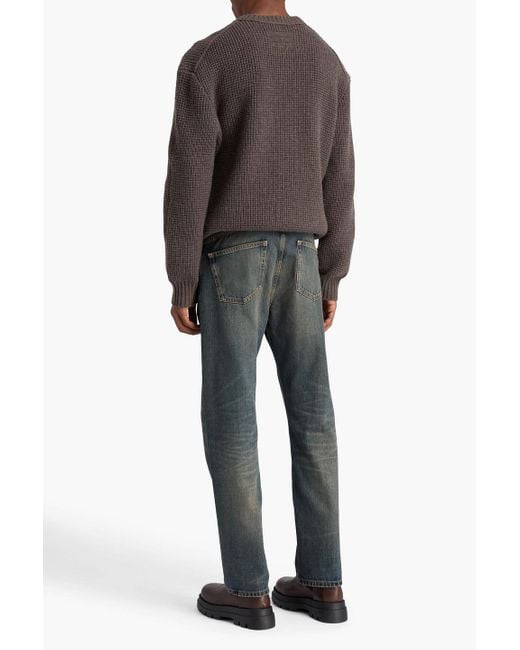 FRAME Brown Waffle-knit Wool Sweater for men