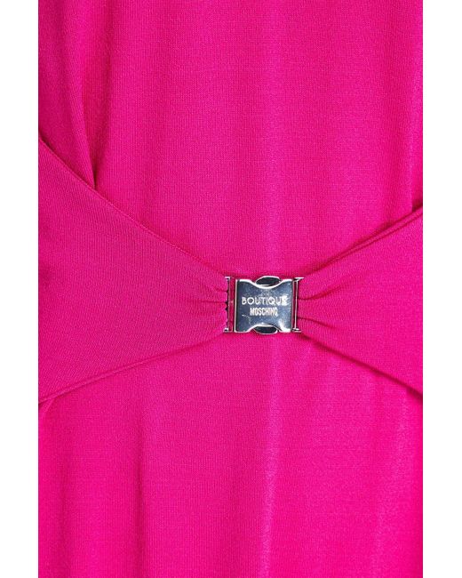 Boutique Moschino Pink Strickkleid mit schnalle