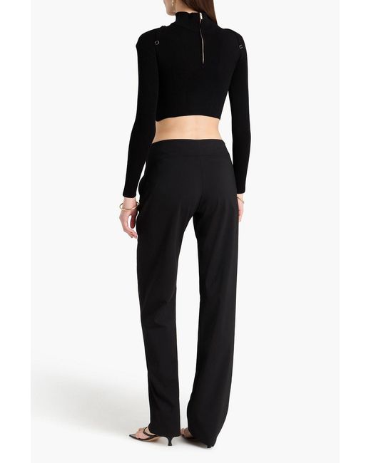 Jacquemus Black Draio Wool-blend Twill Straight-leg Pants