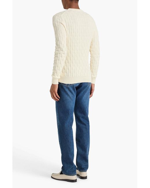 Slowear Natural Textured-Knit Cotton Sweater for men
