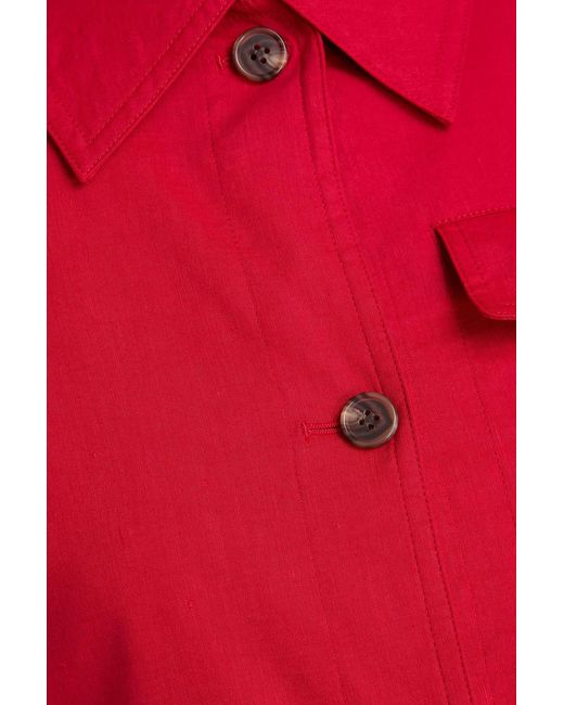 Theory Red Linen-Blend Jacket