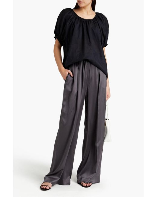 JOSEPH Silk-satin Wide-leg Pants | Lyst