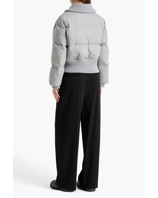 Theory Gray Quilted Flannel Jacket