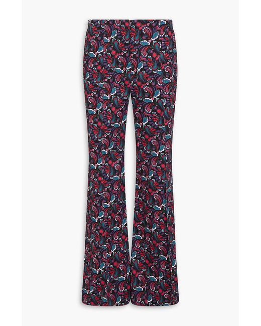 Borgo De Nor Morgan Paisley-print Cotton-twill Flared Pants