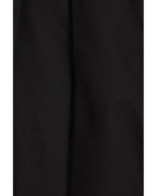 Jil Sander Black Pleated Cotton-canvas Shorts for men