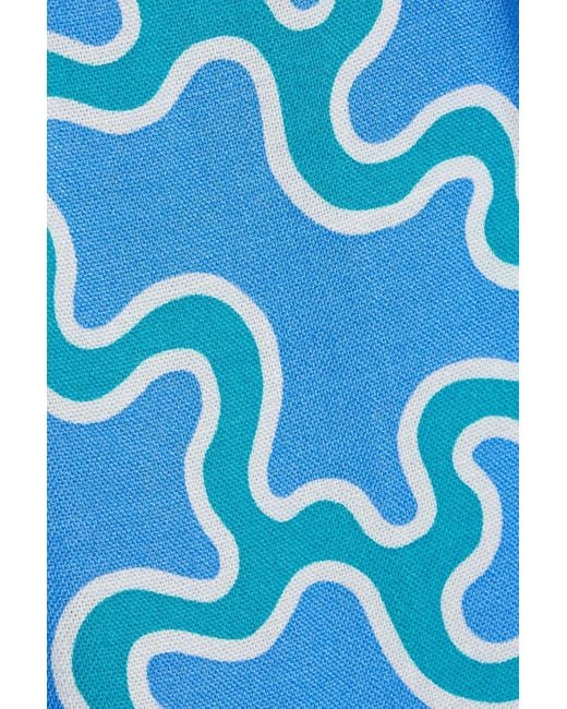Diane von Furstenberg Blue Drogo Printed Maxi Dress