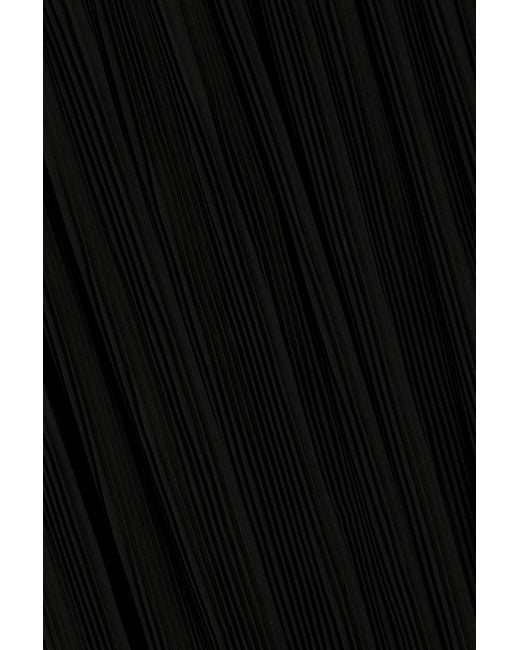 retroféte Black Carter trägerloses maxikleid aus plissiertem chiffon mit cut-outs