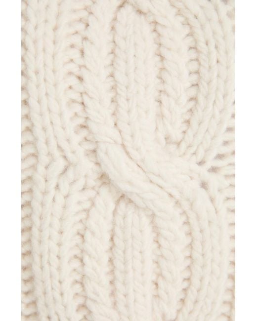 Zimmermann Natural Cable-knit Wool Turtleneck Sweater