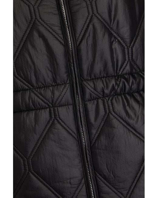 Ganni Black Quilted Shell Jacket
