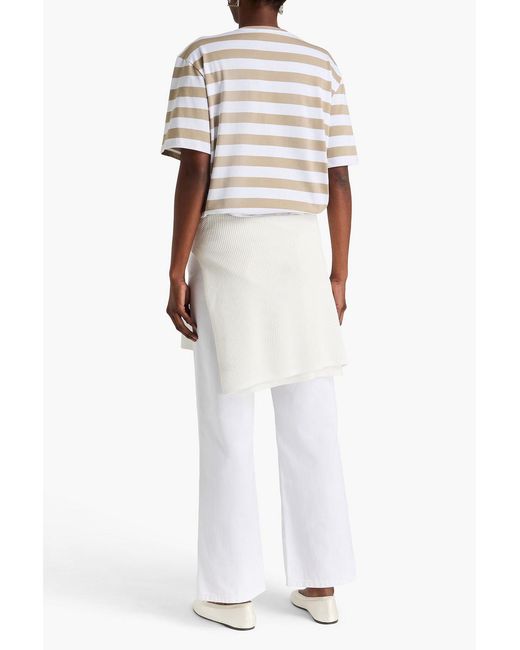 Theory Natural Striped Pima Cotton-jersey T-shirt