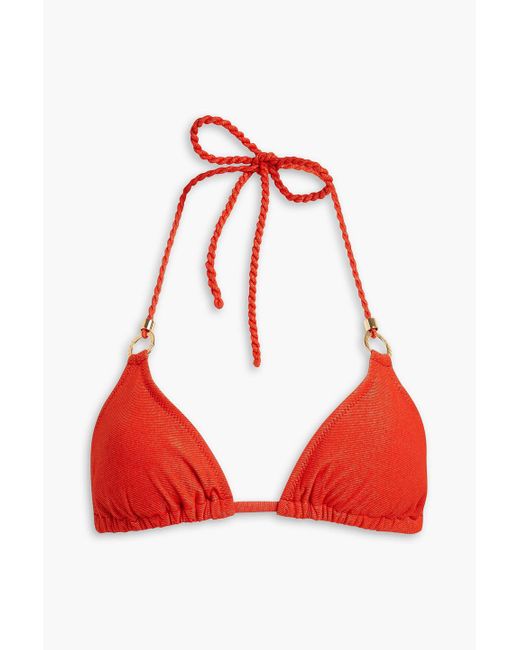 Heidi Klein Red Triangel-bikini-oberteil mit ringdetails