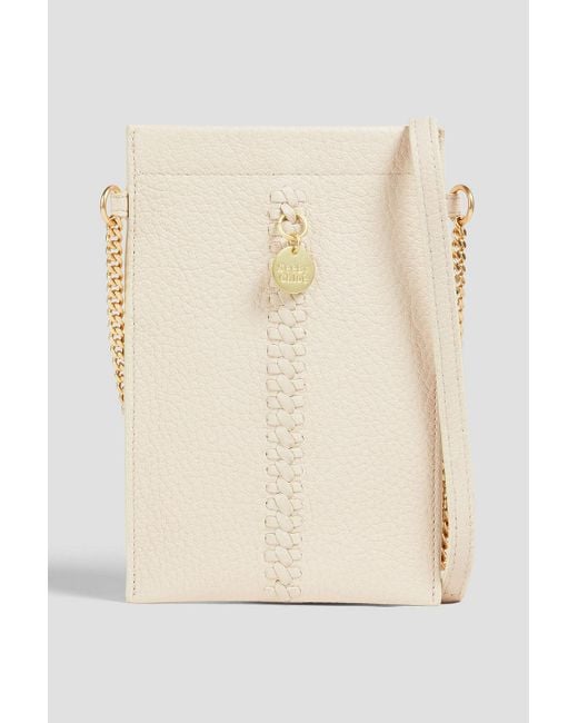 See By Chloé Natural Pebbled-leather Phone Pouch