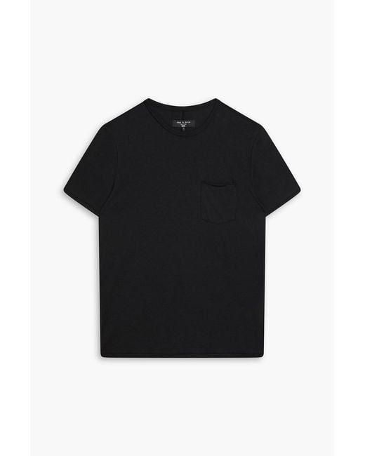 Rag & Bone Black Cotton And Lyocell-Blend Jersey T-Shirt for men