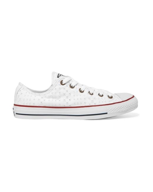 Converse White Chuck Taylor Broderie Anglaise Sneakers