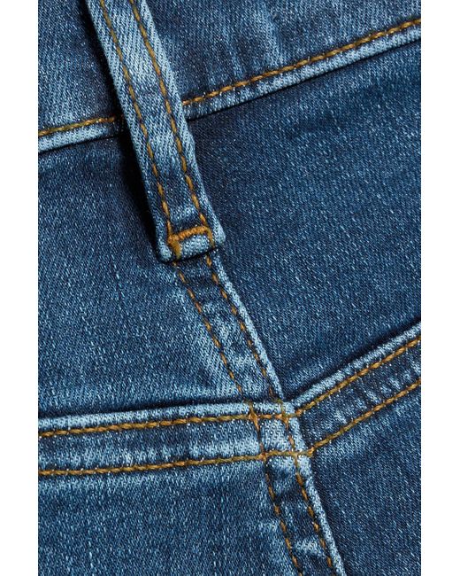 FRAME Blue Le Slim Palazzo High-Rise Wide-Leg Jeans