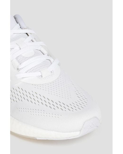 Adidas Originals White Pureboost Mesh And Rubber Sneakers for men