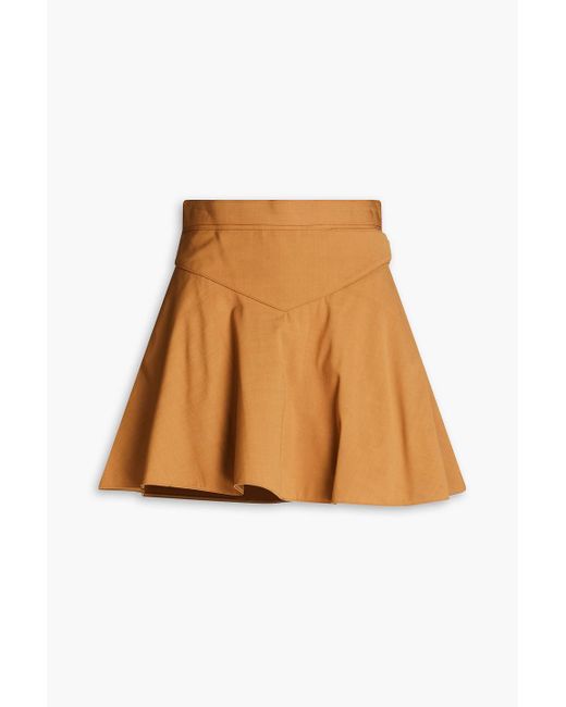 RED Valentino Natural Buckled Twill Mini Skirt