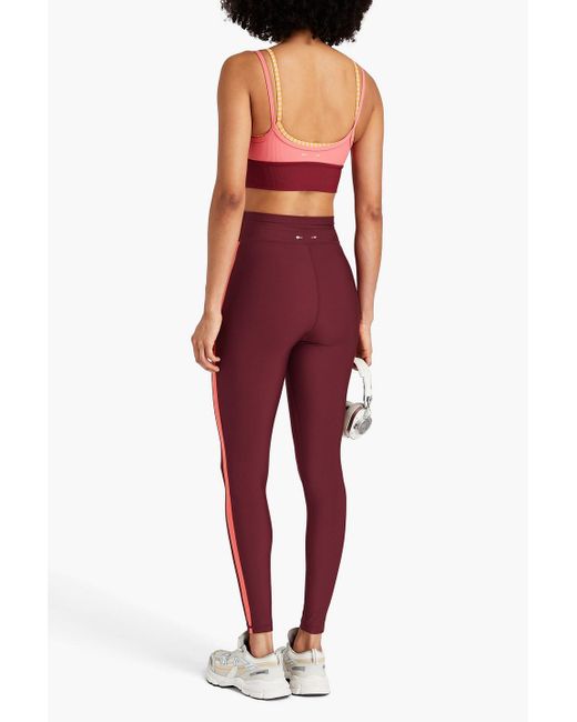 The Upside Red Sirena Striped Stretch leggings