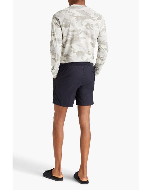 James Perse Blue Cotton-blend Drawstring Shorts for men