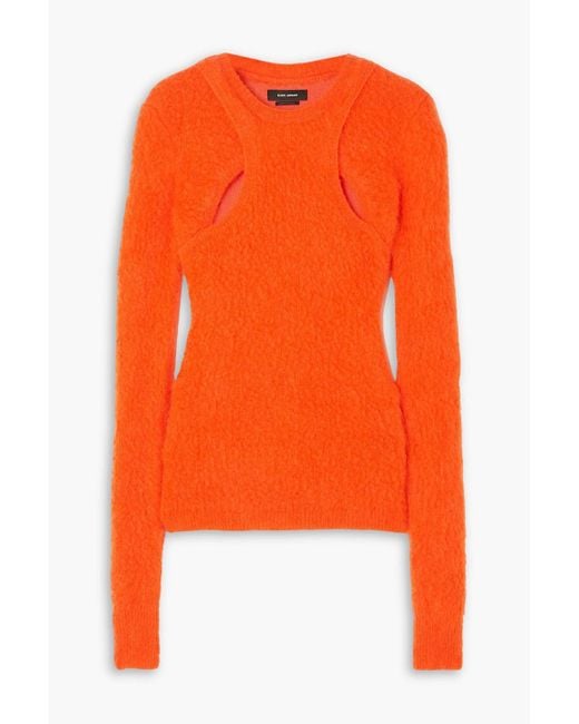 Isabel Marant Orange Alford Cutout Knitted Sweater