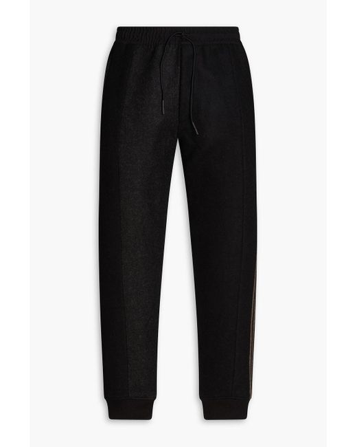 Y-3 Black Wool-blend Felt Sweatpants for men