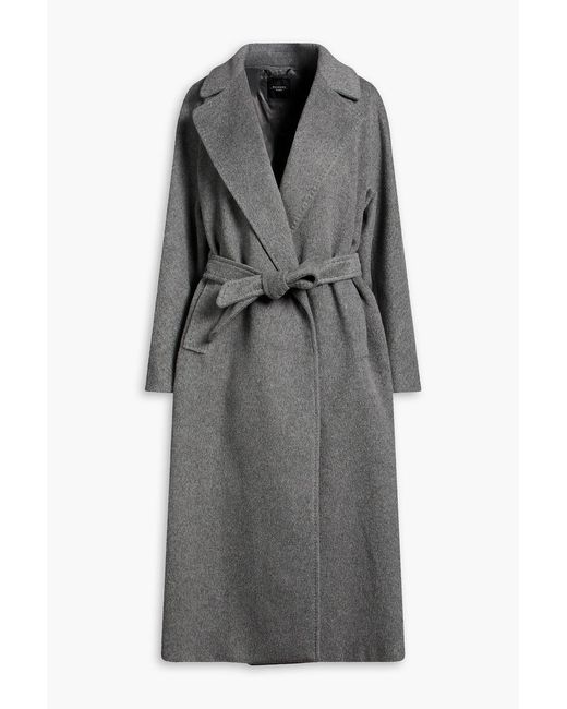 Max Mara Gray Brushed-felt Coat