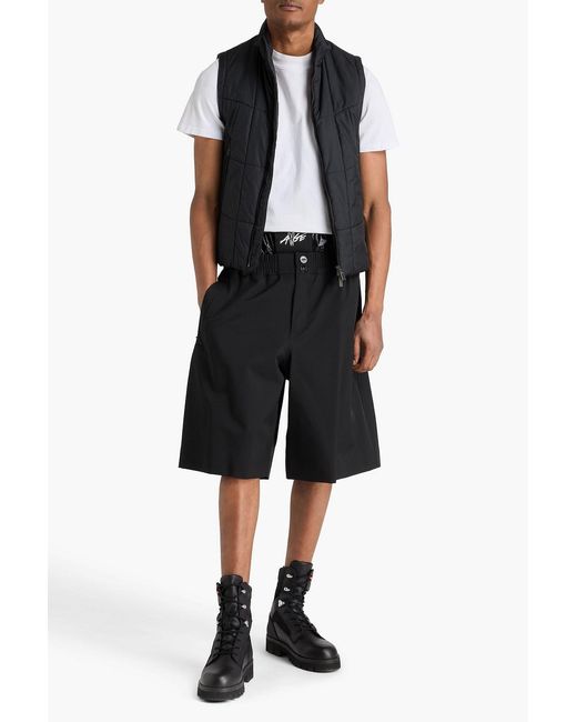 Moncler Black Layered Printed Shell Shorts for men