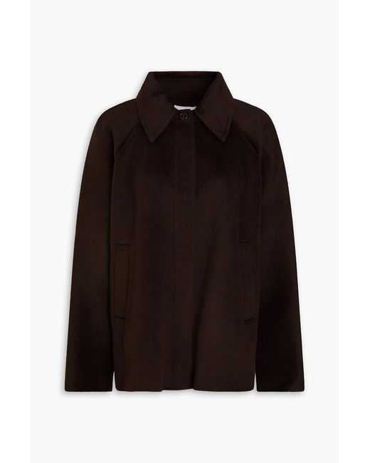 Loulou de Saison Black Camila Wool And Cashmere-Blend Felt Coat
