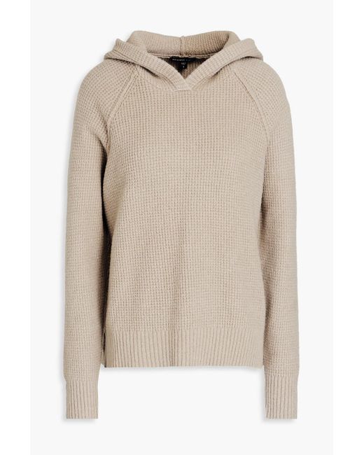 James Perse Natural Waffle-knit Cotton-blend Hoodie
