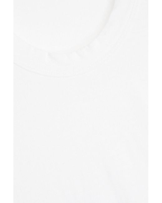 James Perse White Cotton And Linen-blend T-shirt for men